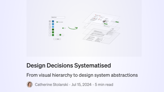 Design Decisions Systematised